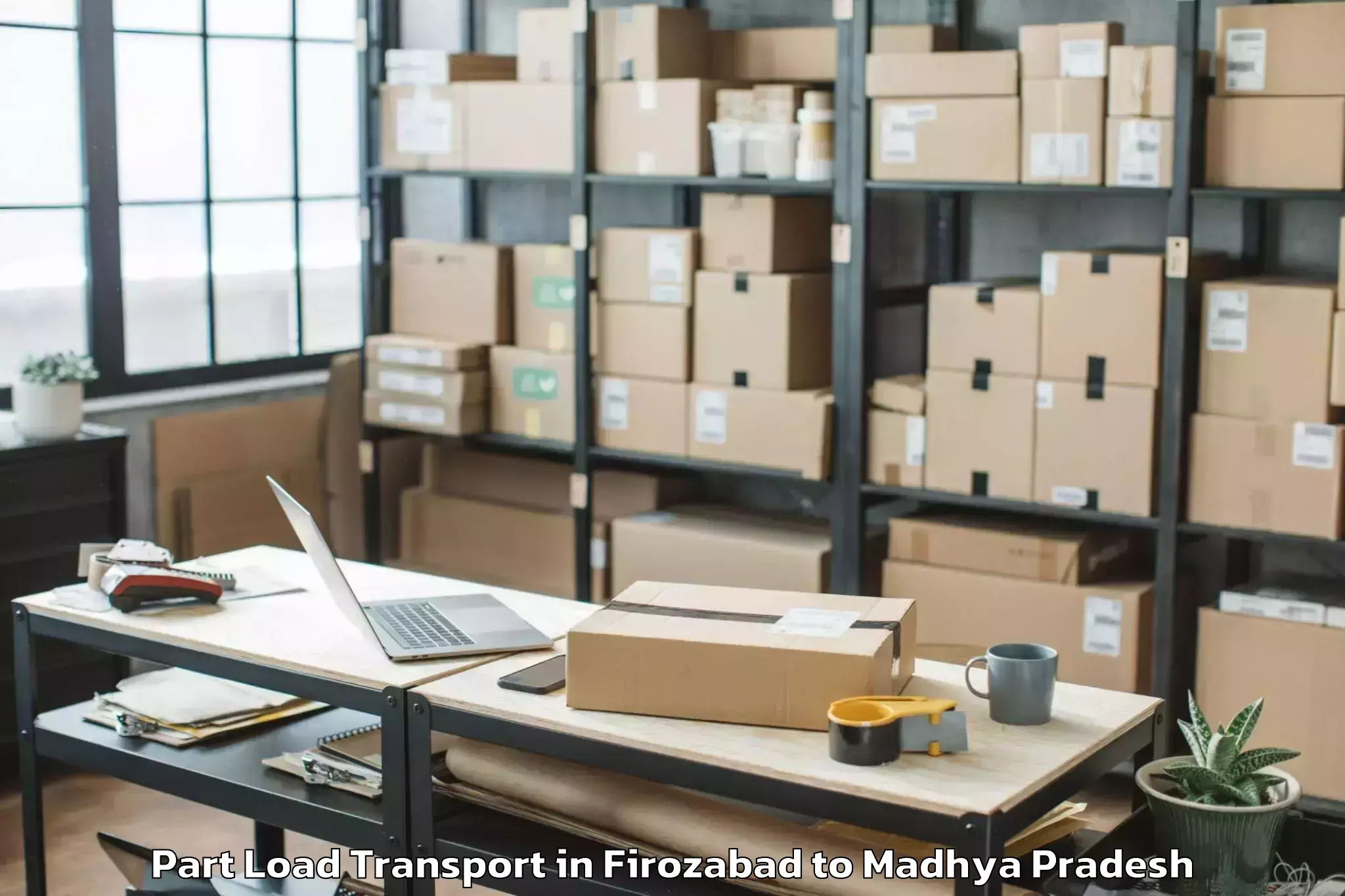 Leading Firozabad to Bhopal Part Load Transport Provider